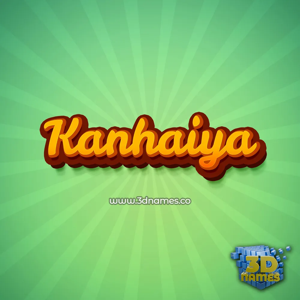 kanhaiya in Green Rays style - 3D name wallpaper