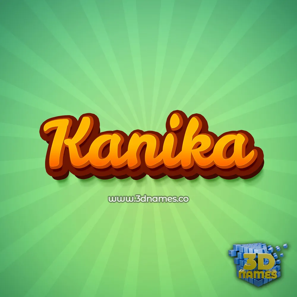 kanika in Green Rays style - 3D name wallpaper