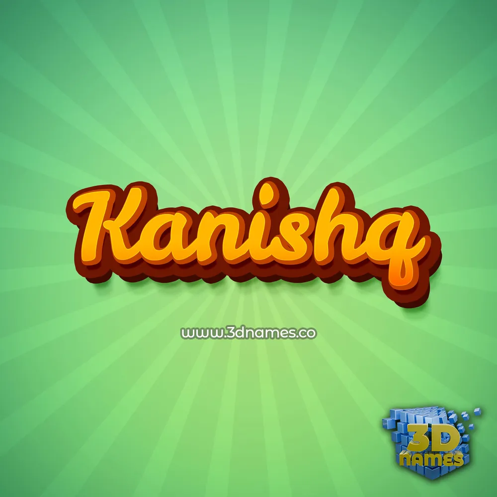kanishq in Green Rays style - 3D name wallpaper