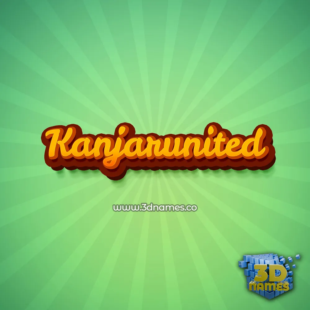 kanjarunited in Green Rays style - 3D name wallpaper