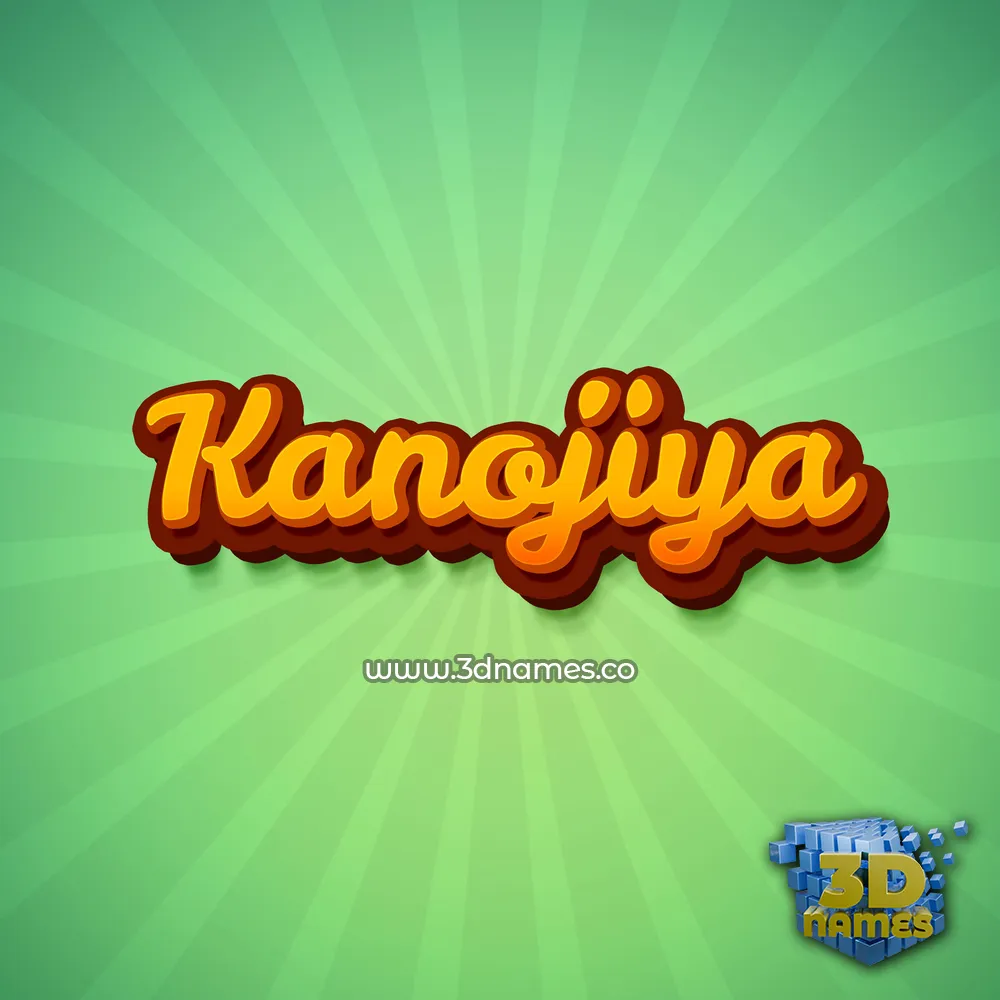 kanojiya in Green Rays style - 3D name wallpaper