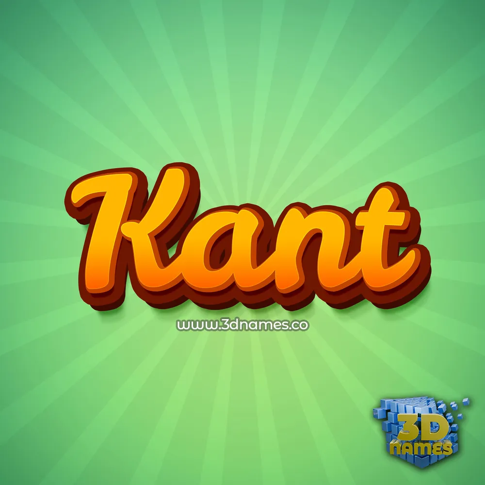 kant in Green Rays style - 3D name wallpaper