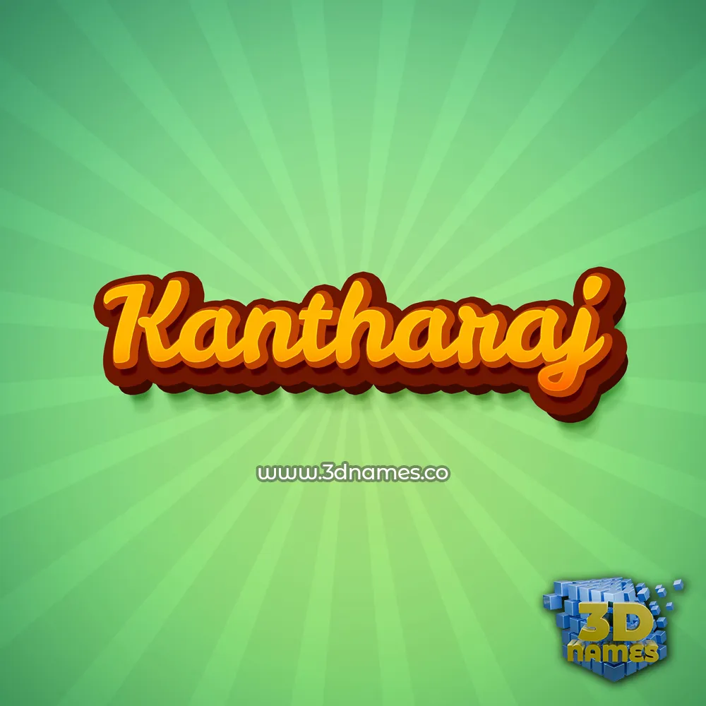 kantharaj in Green Rays style - 3D name wallpaper