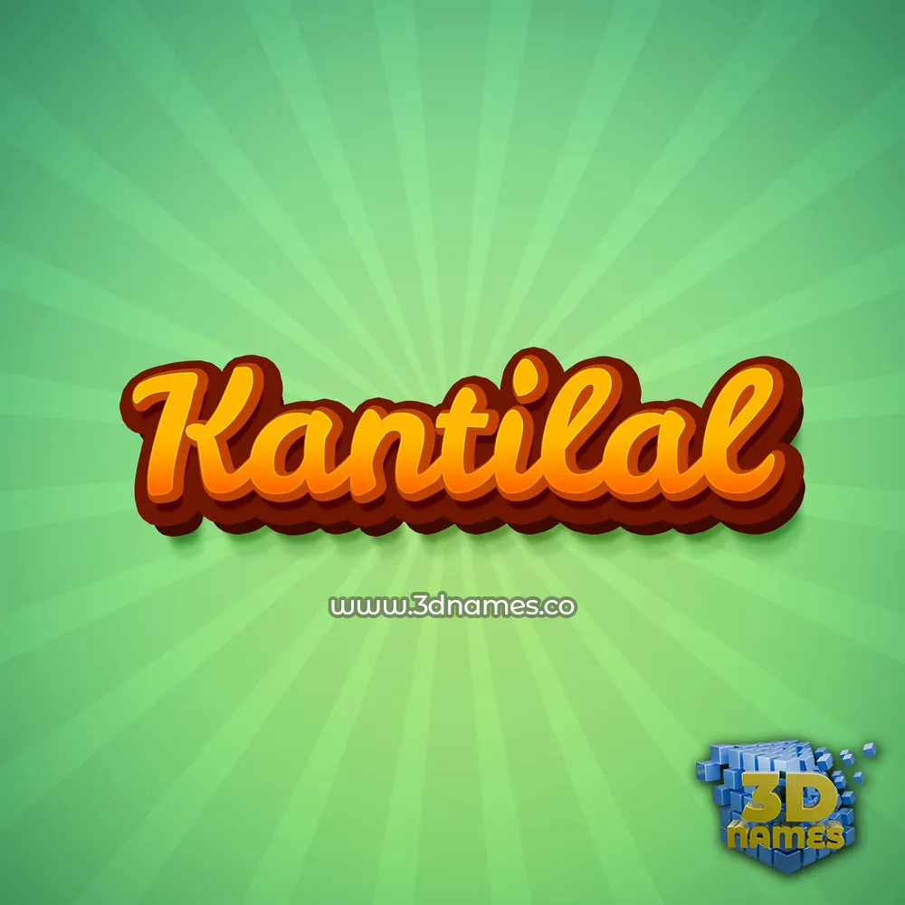 kantilal in Green Rays style - 3D name wallpaper