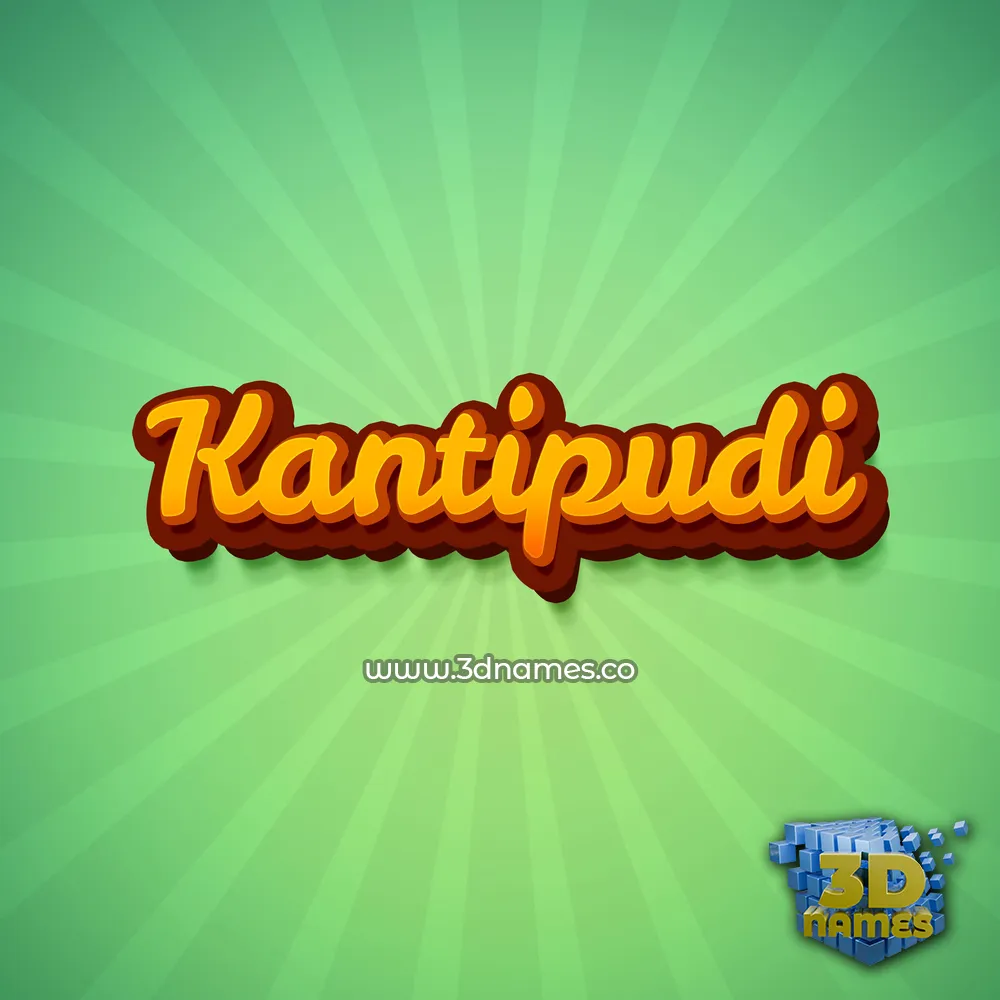 kantipudi in Green Rays style - 3D name wallpaper