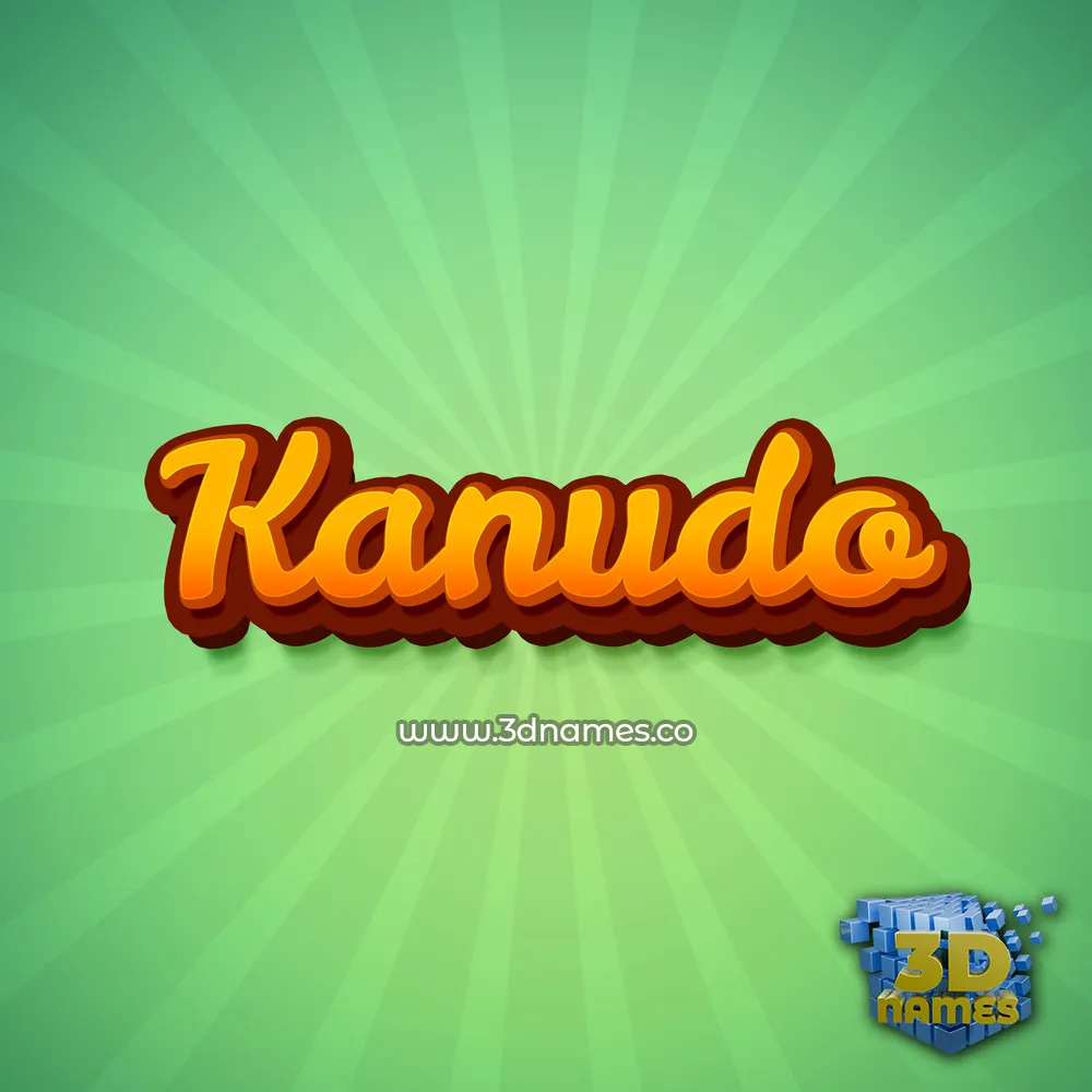kanudo in Green Rays style - 3D name wallpaper