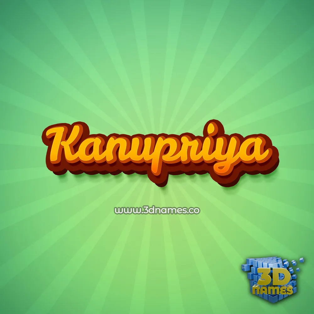 kanupriya in Green Rays style - 3D name wallpaper