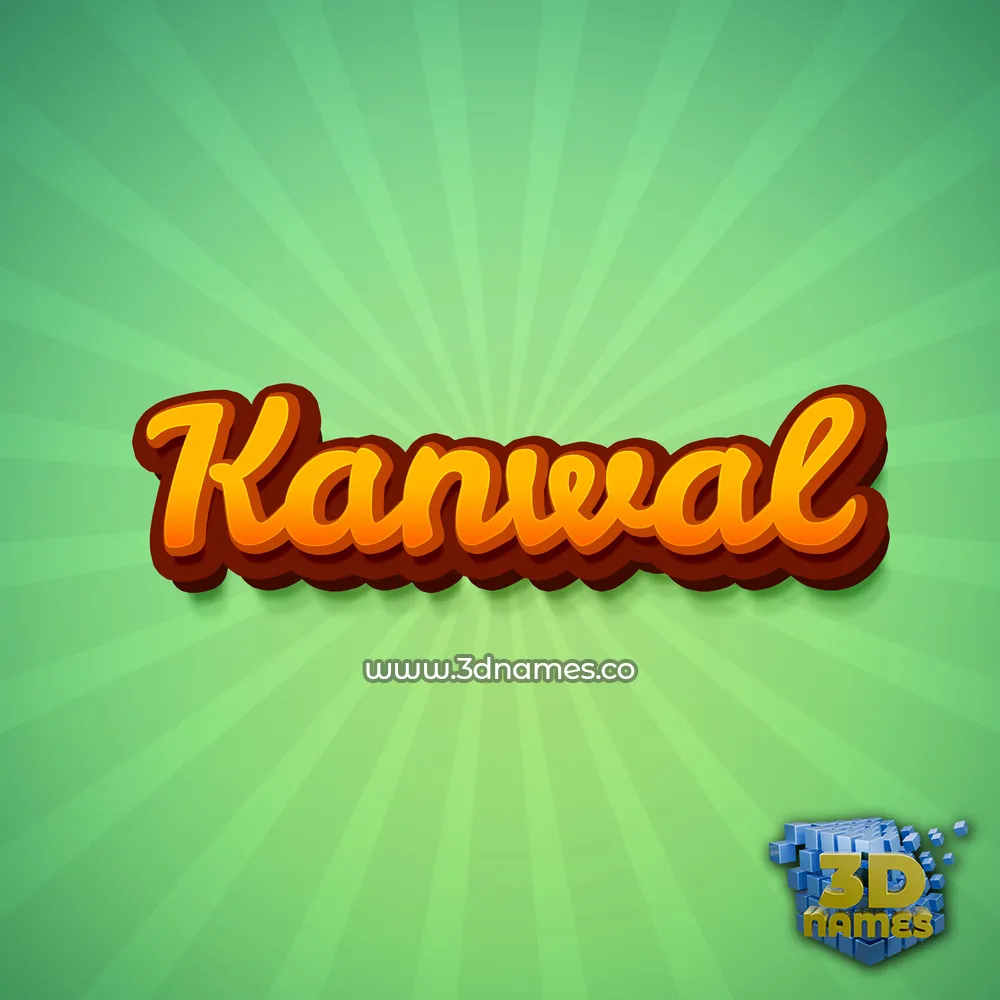 kanwal in Green Rays style - 3D name wallpaper