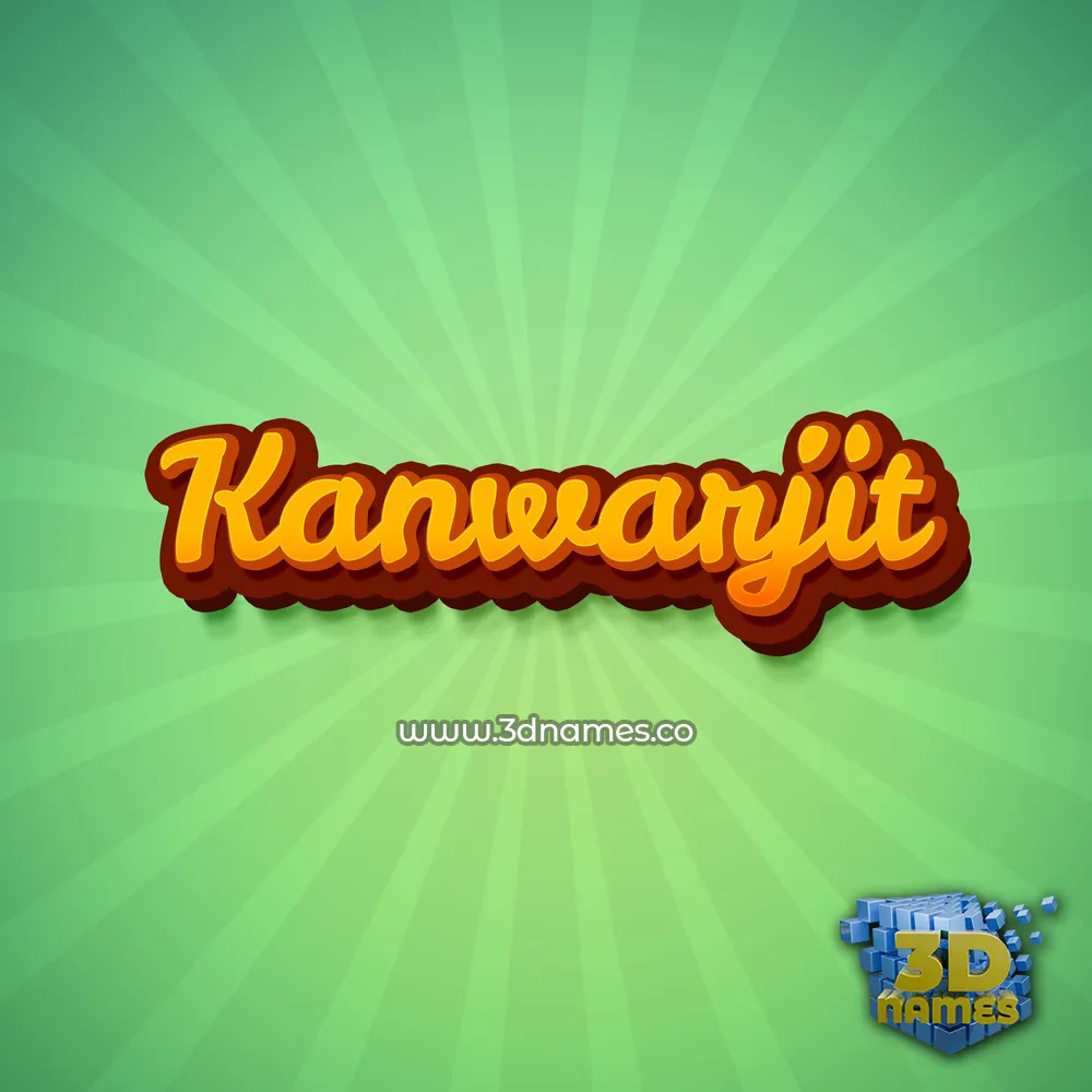 kanwarjit in Green Rays style - 3D name wallpaper