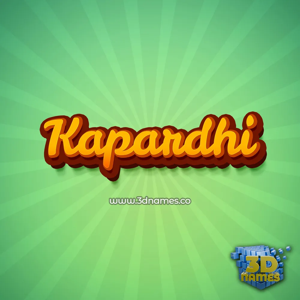 kapardhi in Green Rays style - 3D name wallpaper