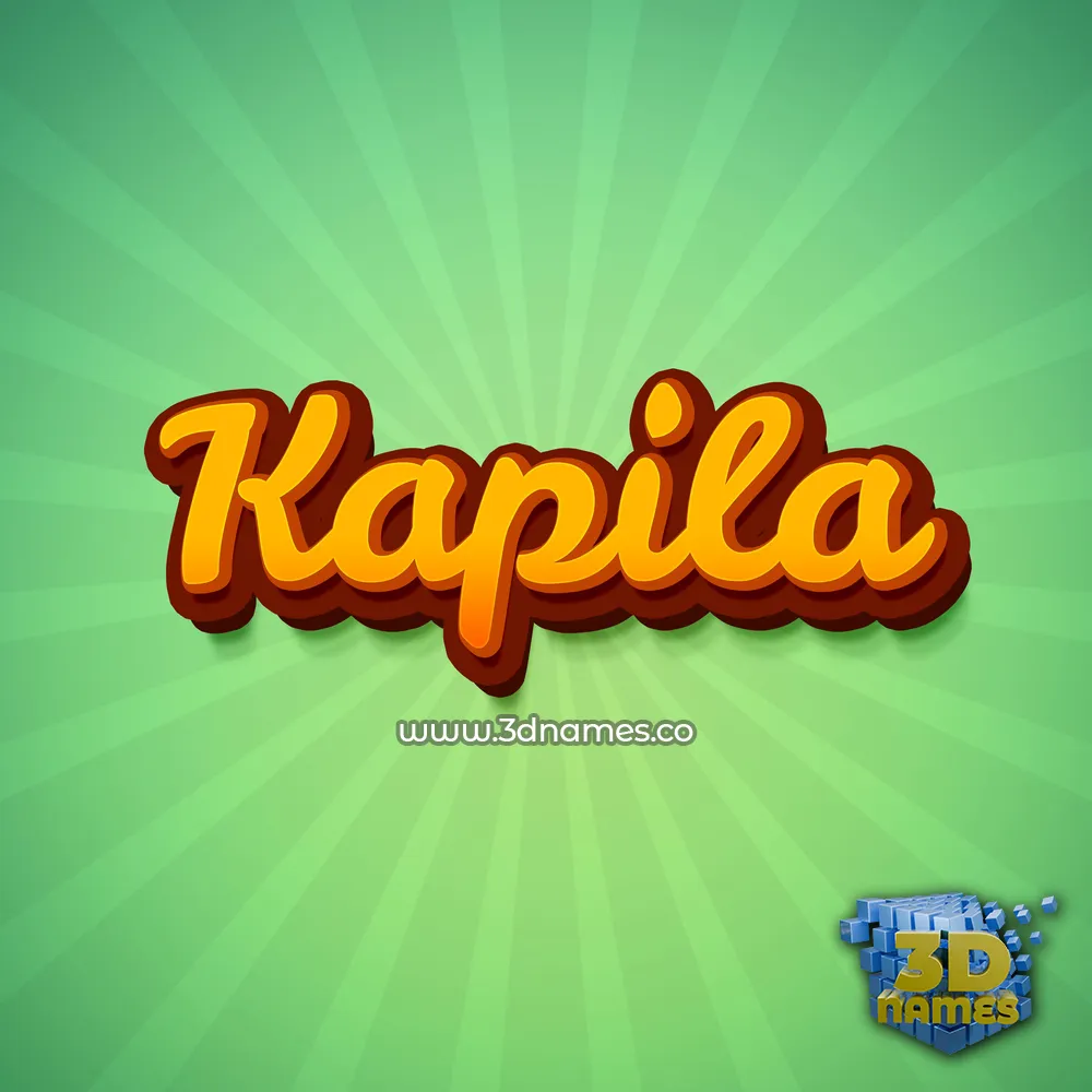 kapila in Green Rays style - 3D name wallpaper