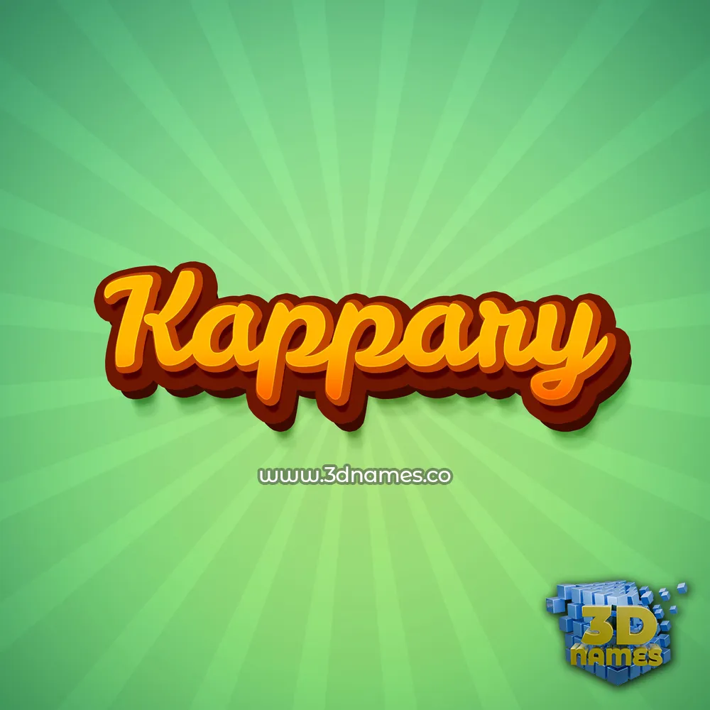 kappary in Green Rays style - 3D name wallpaper