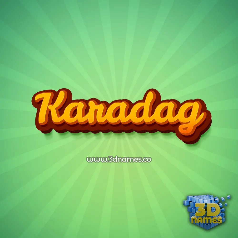 karadag in Green Rays style - 3D name wallpaper
