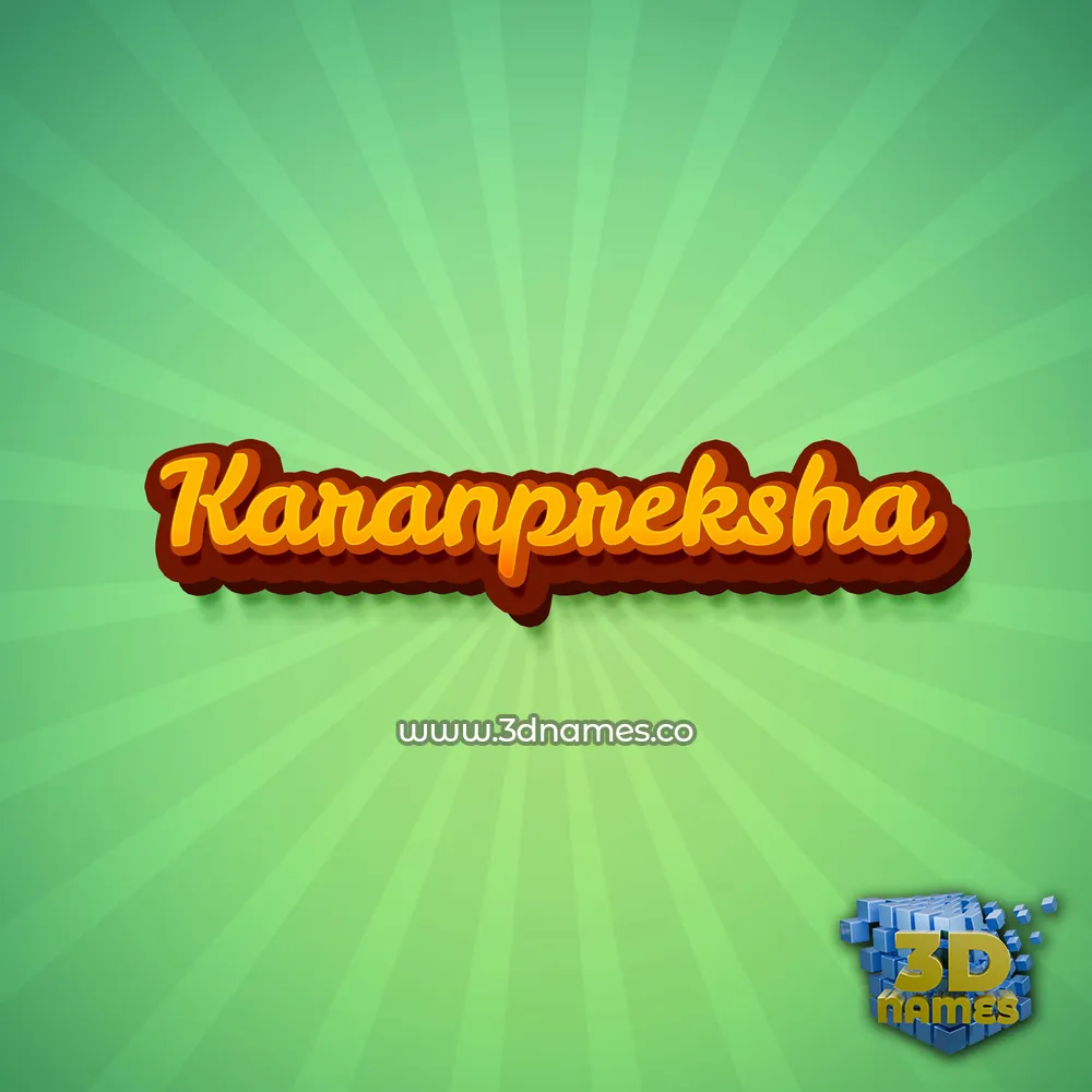 karanpreksha in Green Rays style - 3D name wallpaper