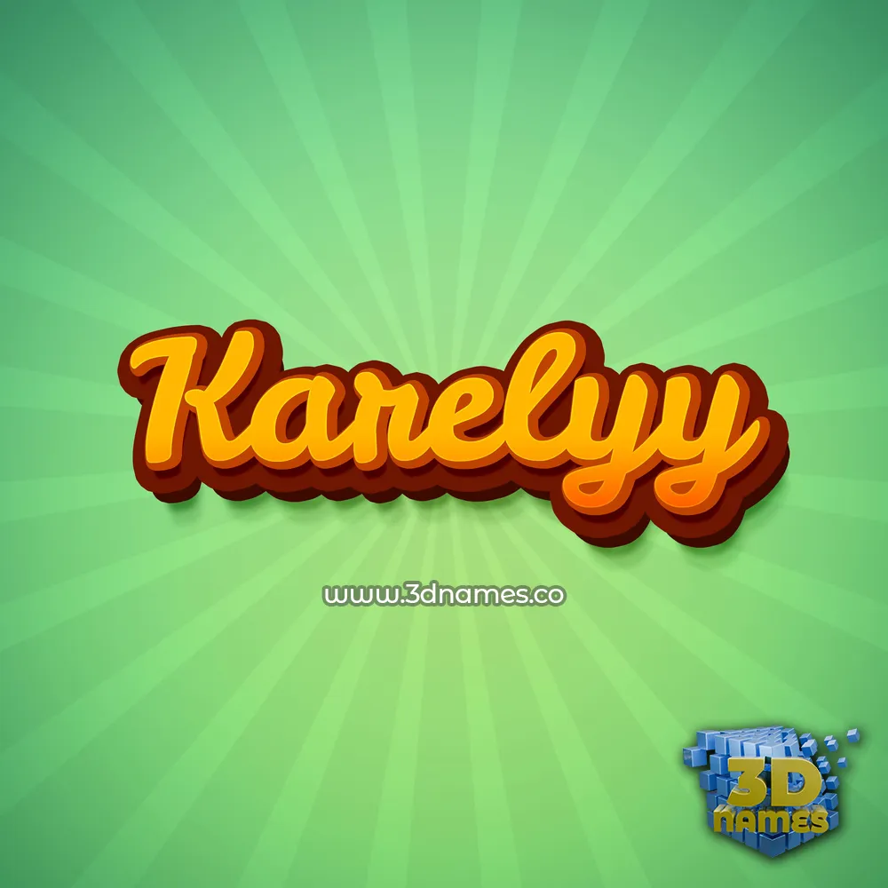 karelyy in Green Rays style - 3D name wallpaper