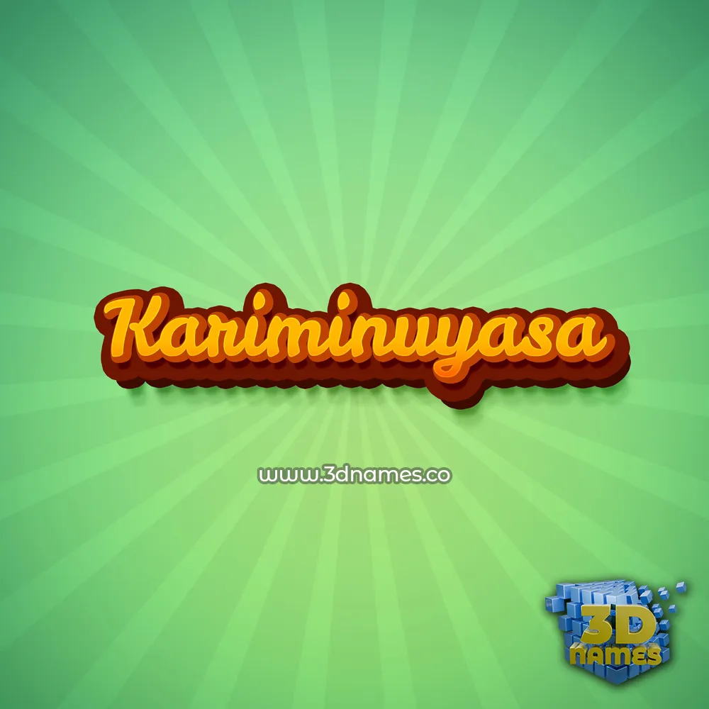 kariminuyasa in Green Rays style - 3D name wallpaper