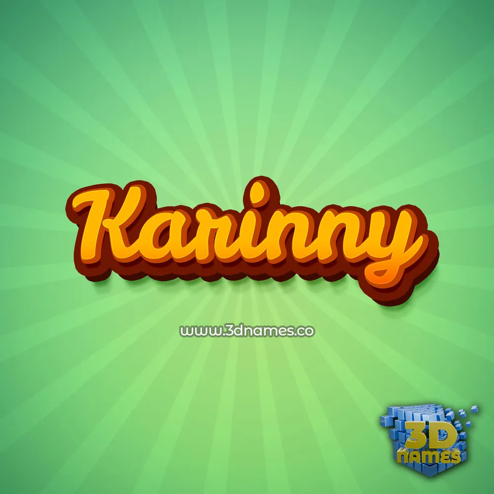 karinny in Green Rays style - 3D name wallpaper