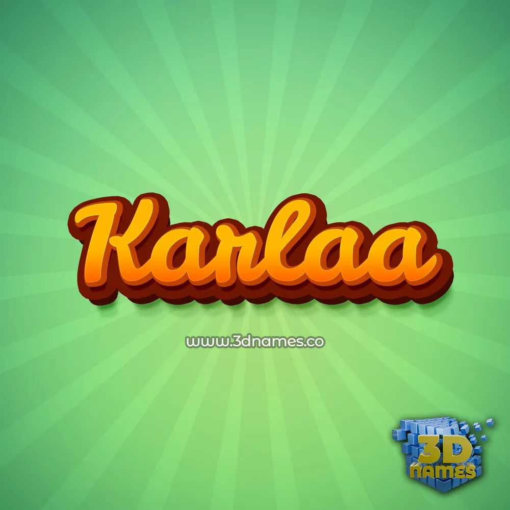 karlaa in Green Rays style - 3D name wallpaper