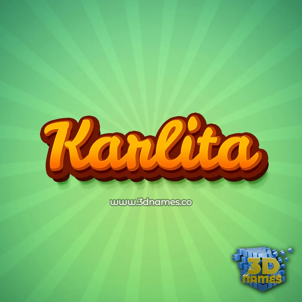 karlita in Green Rays style - 3D name wallpaper