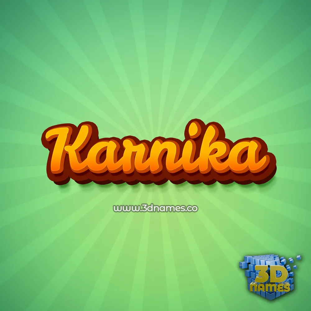 karnika in Green Rays style - 3D name wallpaper