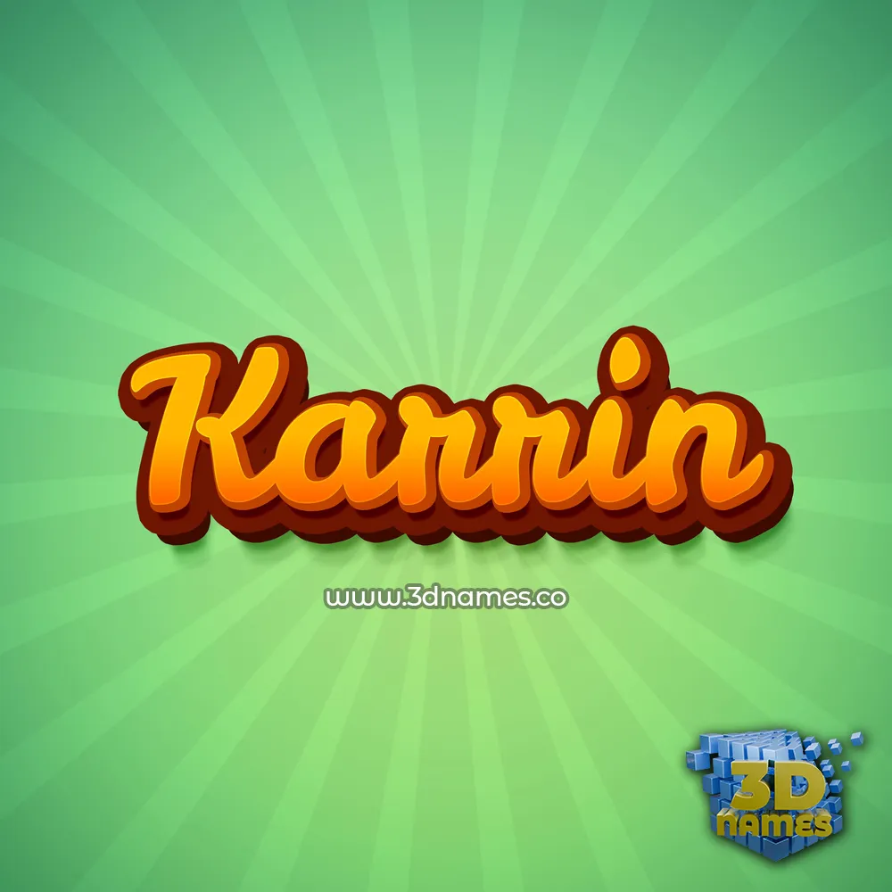karrin in Green Rays style - 3D name wallpaper