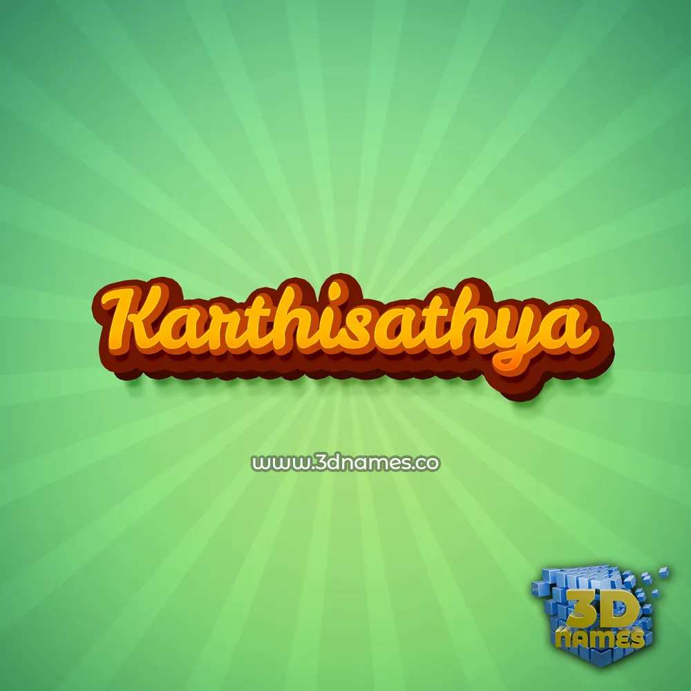 karthisathya in Green Rays style - 3D name wallpaper