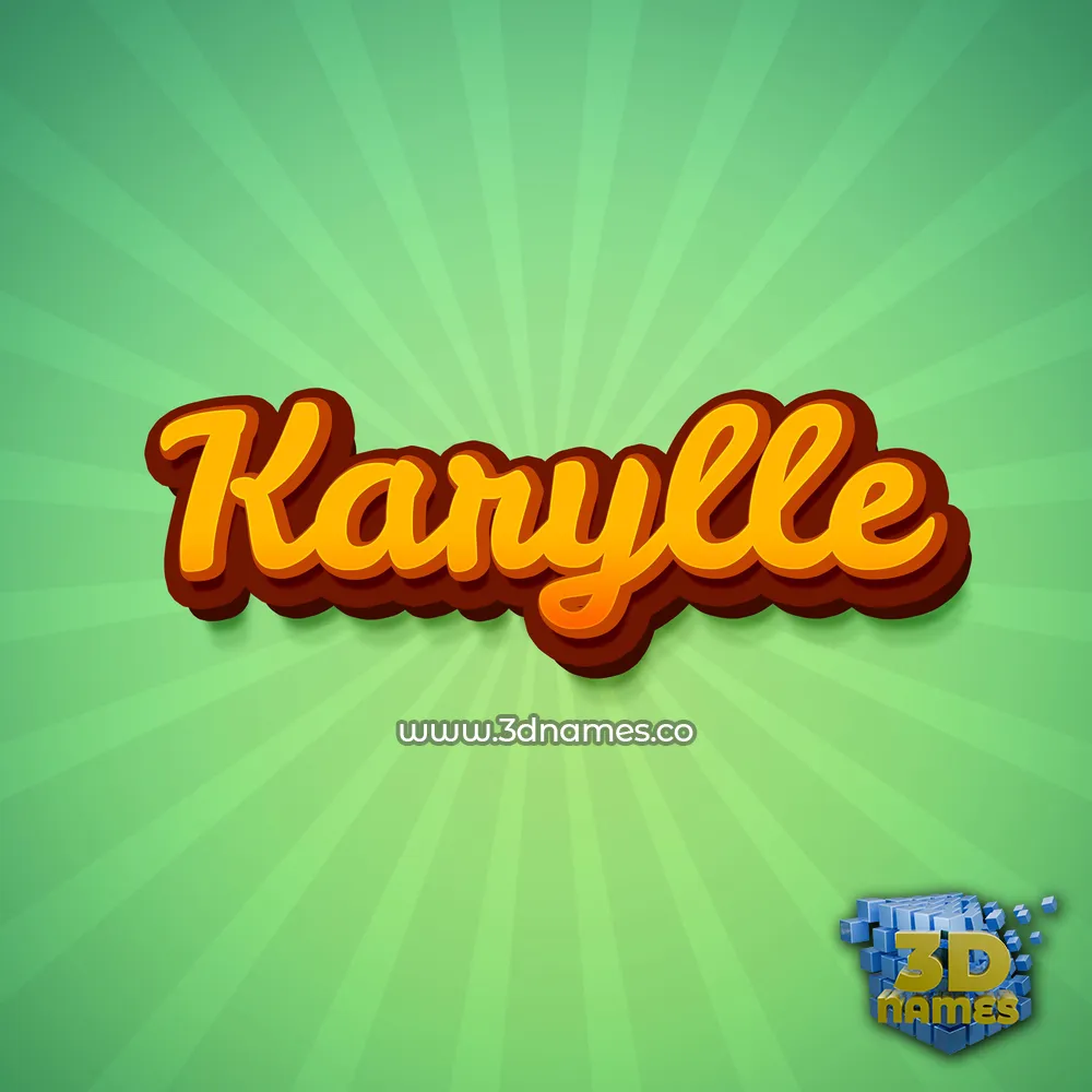 karylle in Green Rays style - 3D name wallpaper