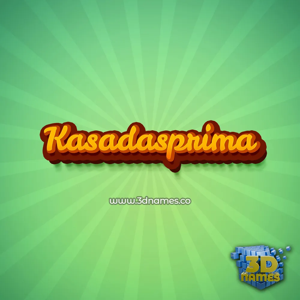 kasadasprima in Green Rays style - 3D name wallpaper