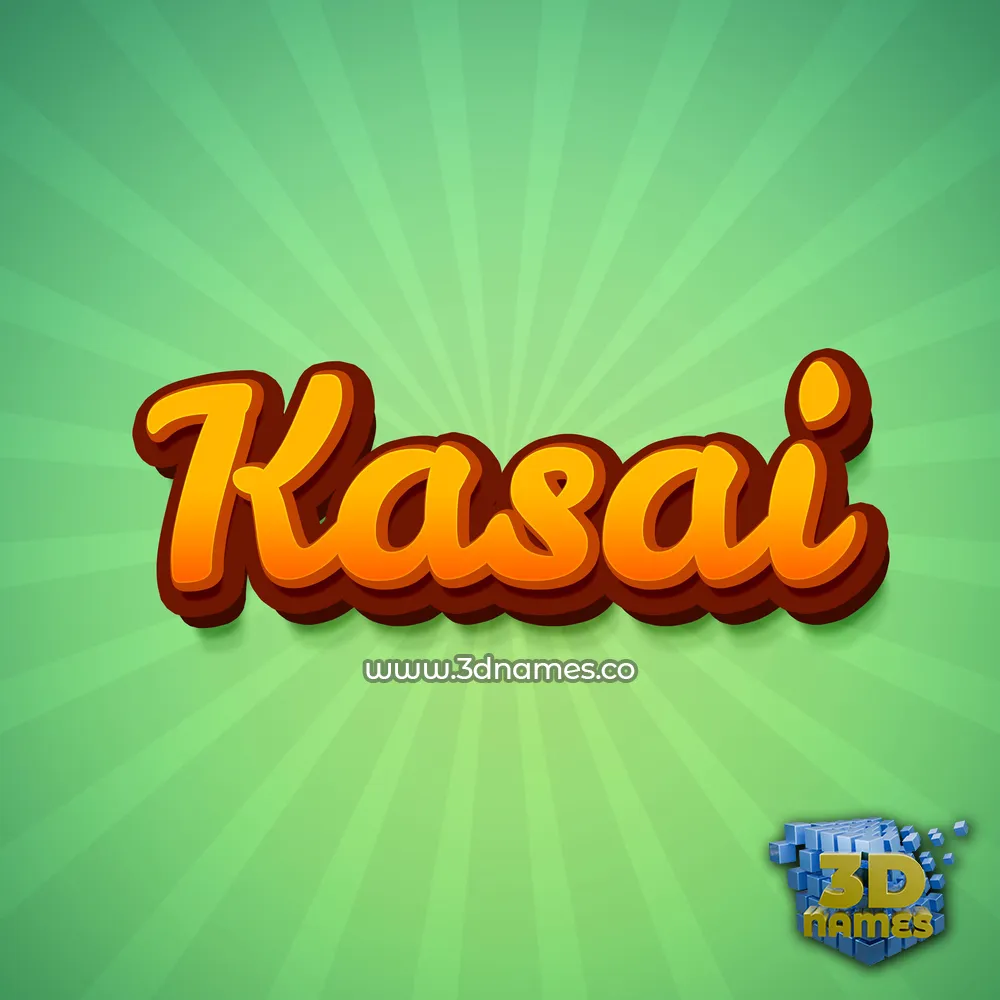 kasai in Green Rays style - 3D name wallpaper