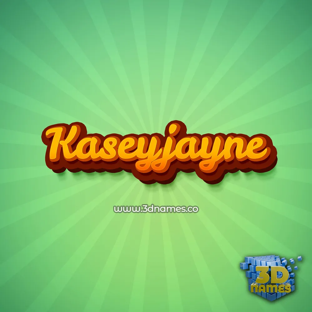 kaseyjayne in Green Rays style - 3D name wallpaper