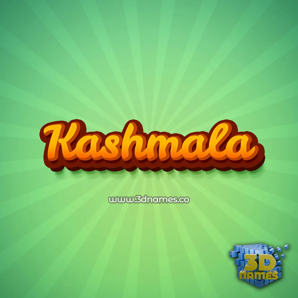 kashmala in Green Rays style - 3D name wallpaper