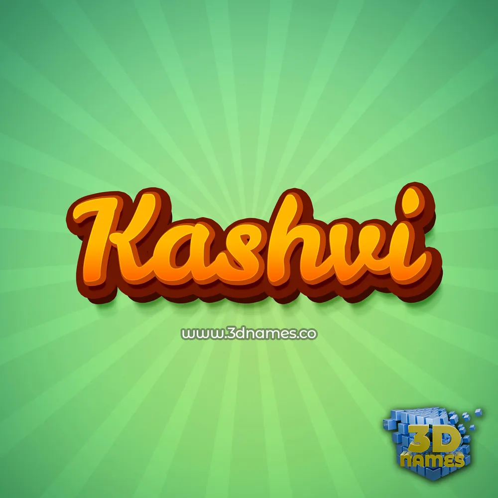 kashvi in Green Rays style - 3D name wallpaper