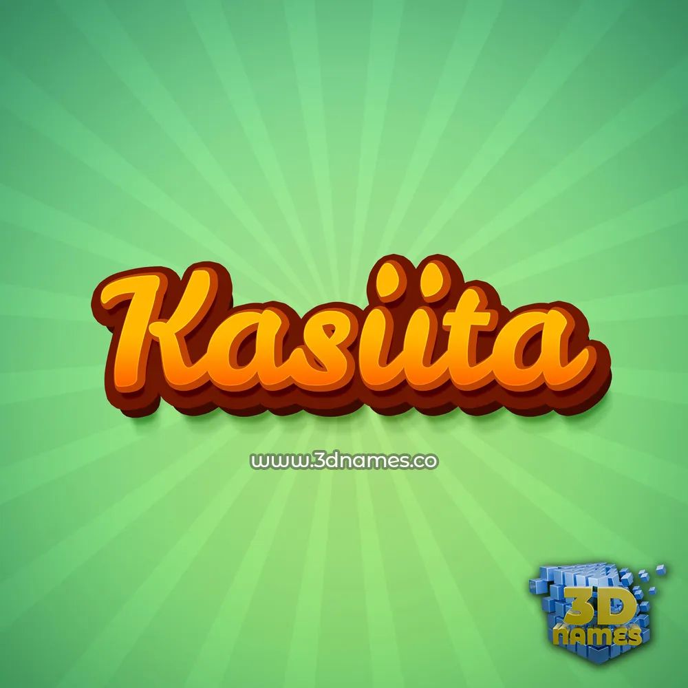 kasiita in Green Rays style - 3D name wallpaper