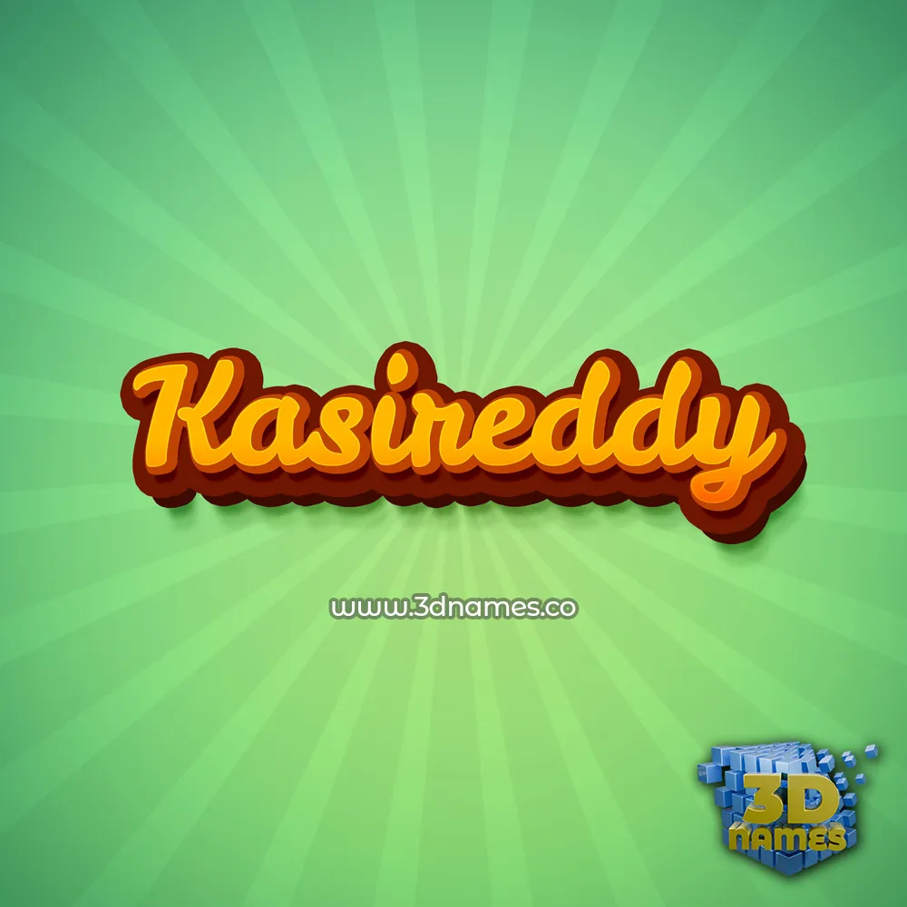 kasireddy in Green Rays style - 3D name wallpaper
