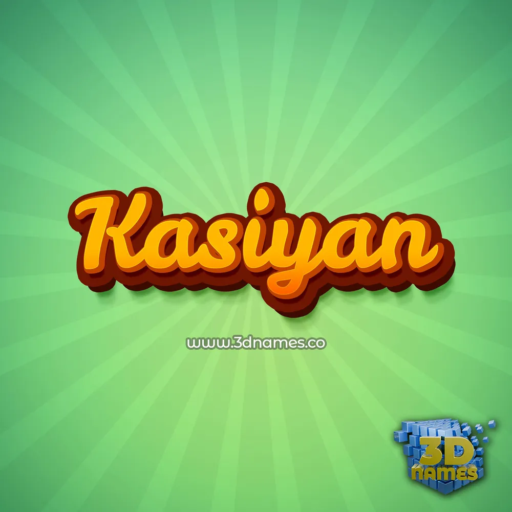 kasiyan in Green Rays style - 3D name wallpaper
