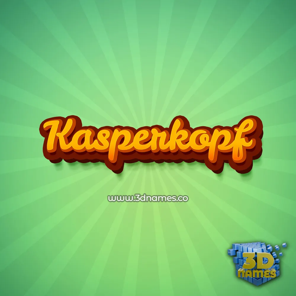kasperkopf in Green Rays style - 3D name wallpaper