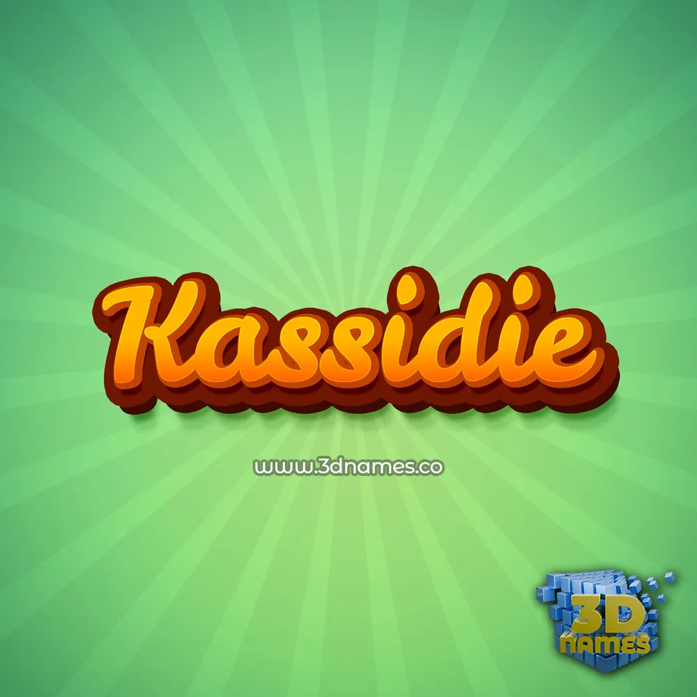 kassidie in Green Rays style - 3D name wallpaper