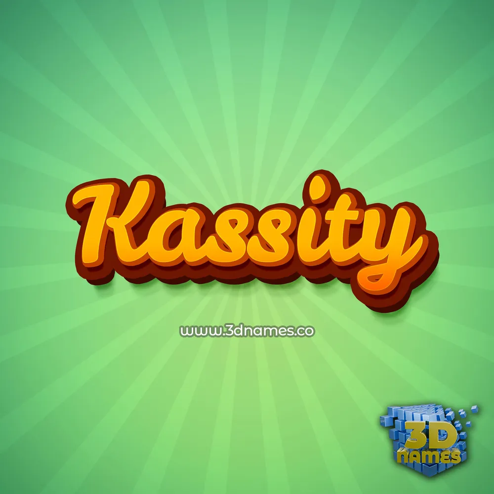 kassity in Green Rays style - 3D name wallpaper