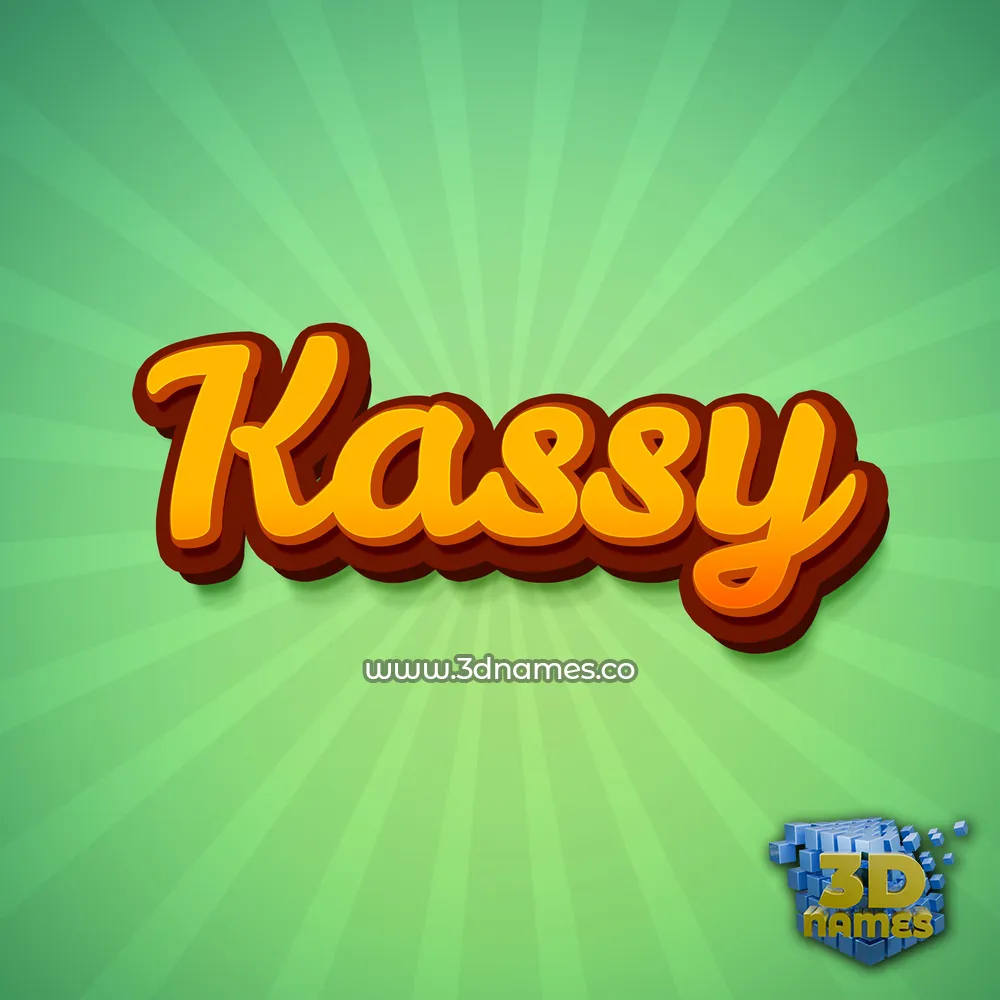 kassy in Green Rays style - 3D name wallpaper
