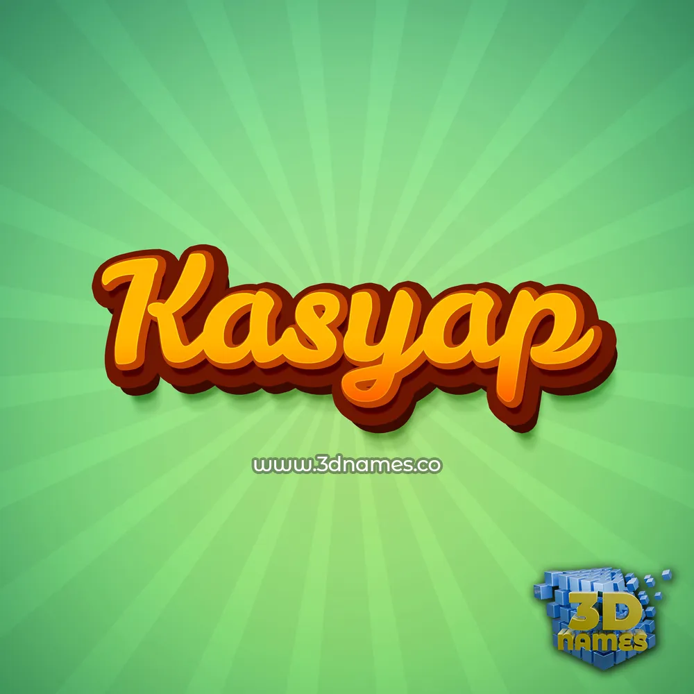 kasyap in Green Rays style - 3D name wallpaper