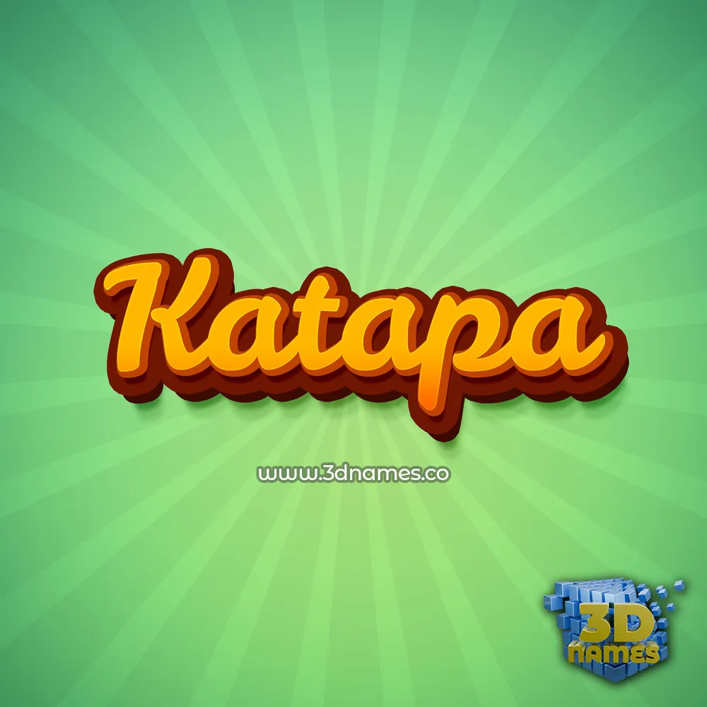katapa in Green Rays style - 3D name wallpaper