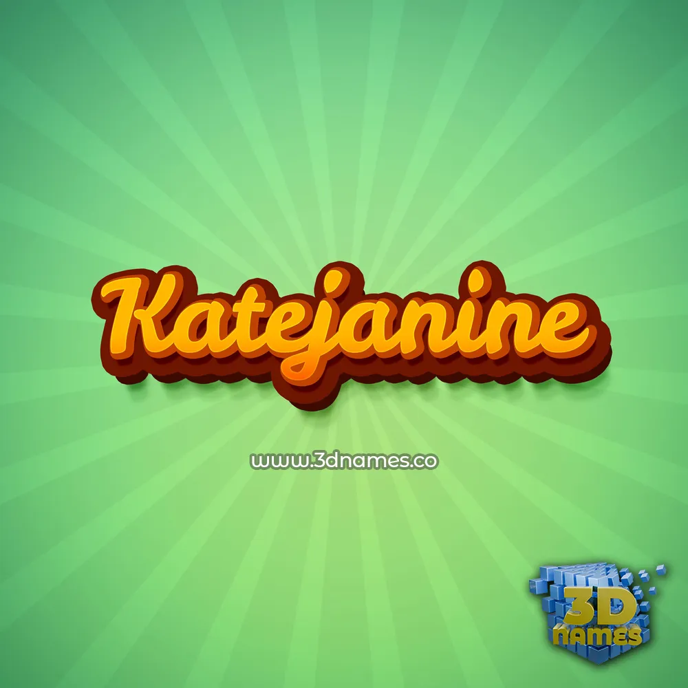katejanine in Green Rays style - 3D name wallpaper