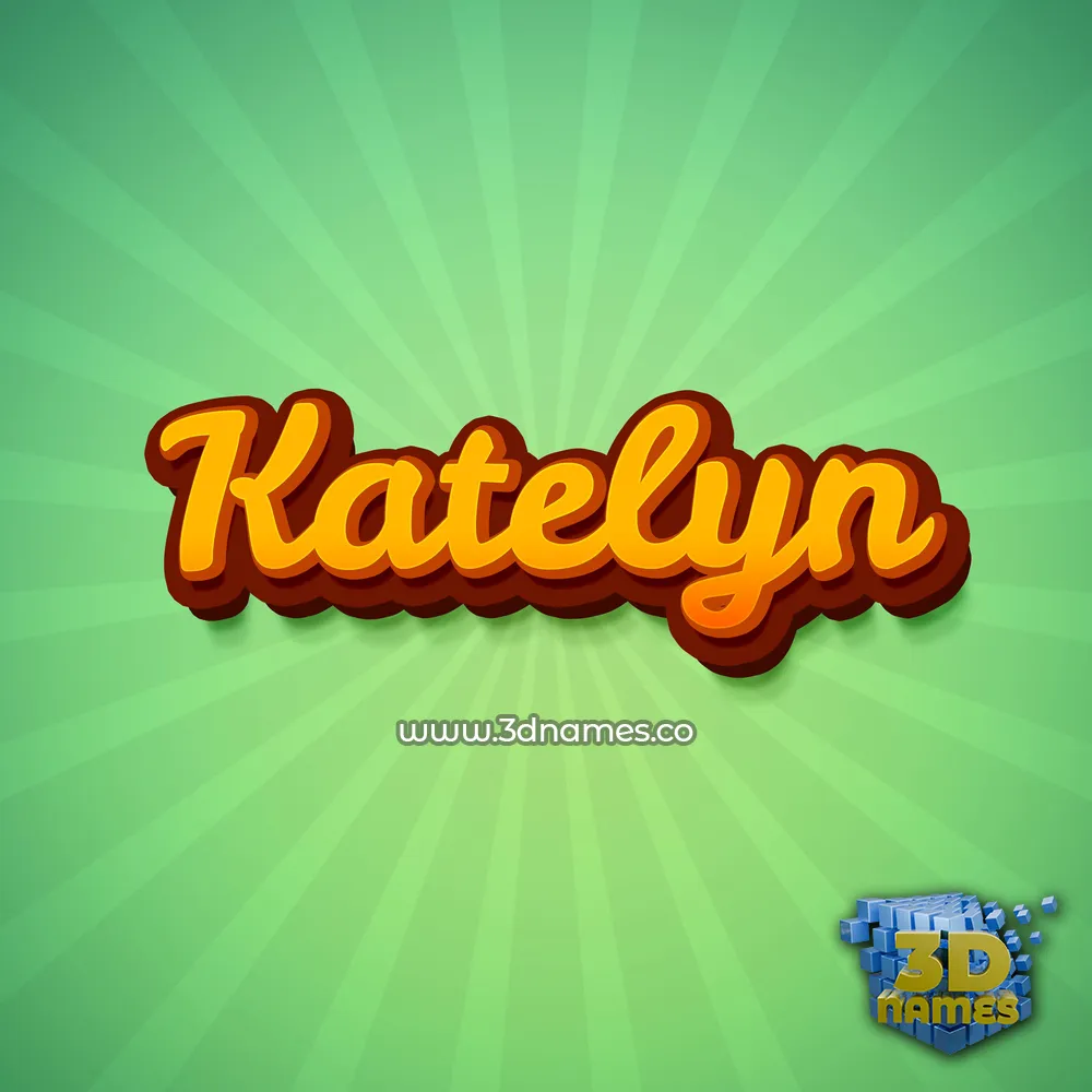 katelyn in Green Rays style - 3D name wallpaper