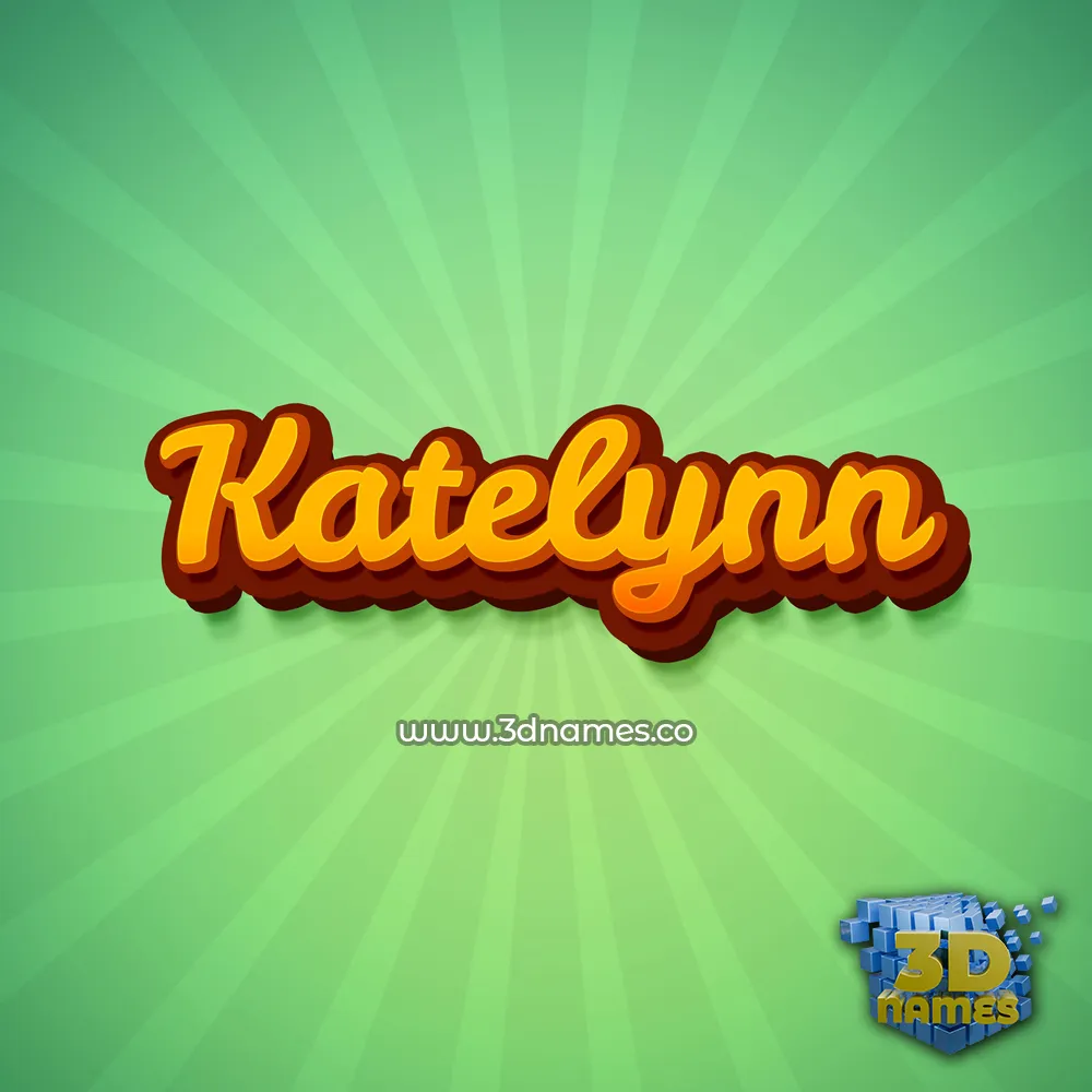 katelynn in Green Rays style - 3D name wallpaper