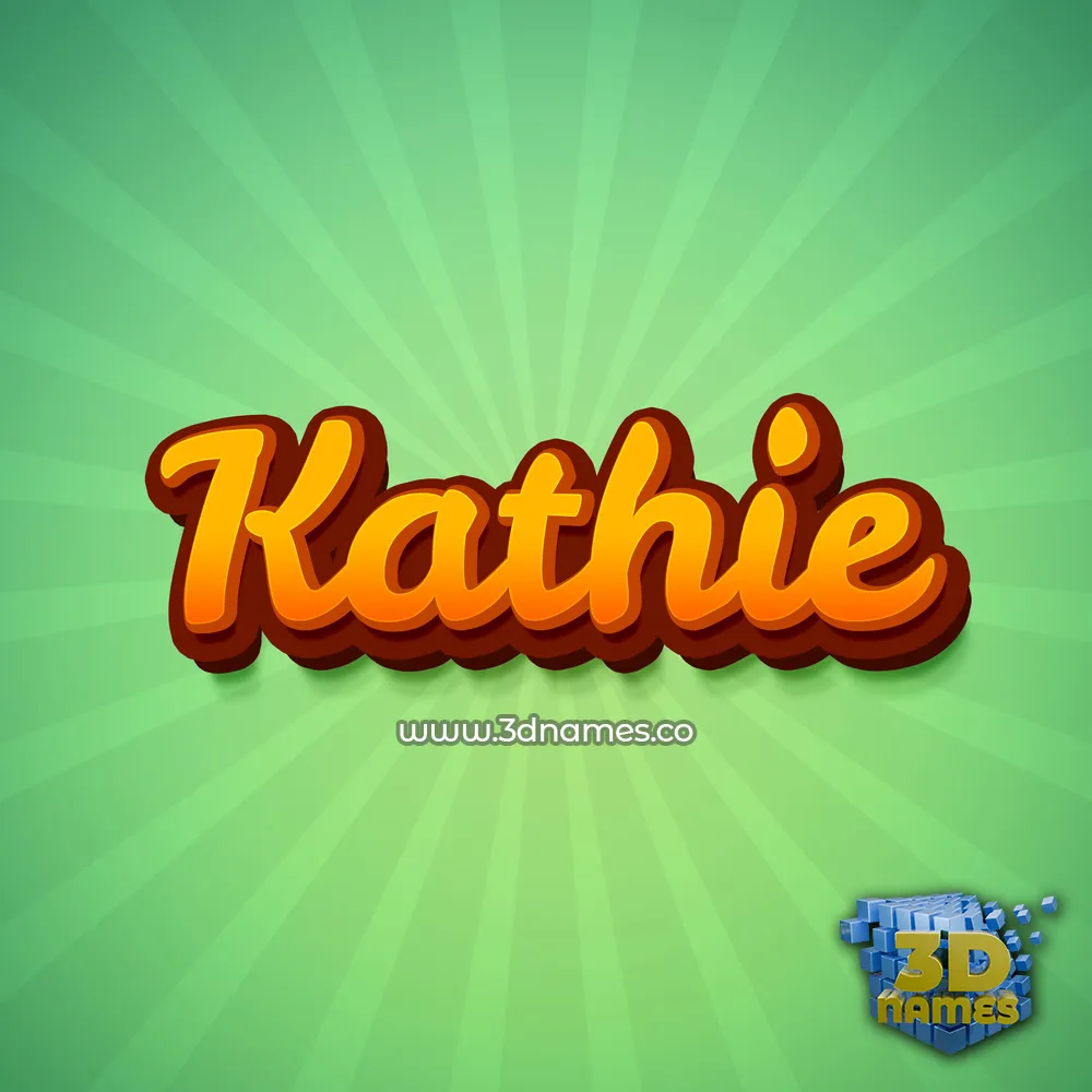 kathie in Green Rays style - 3D name wallpaper