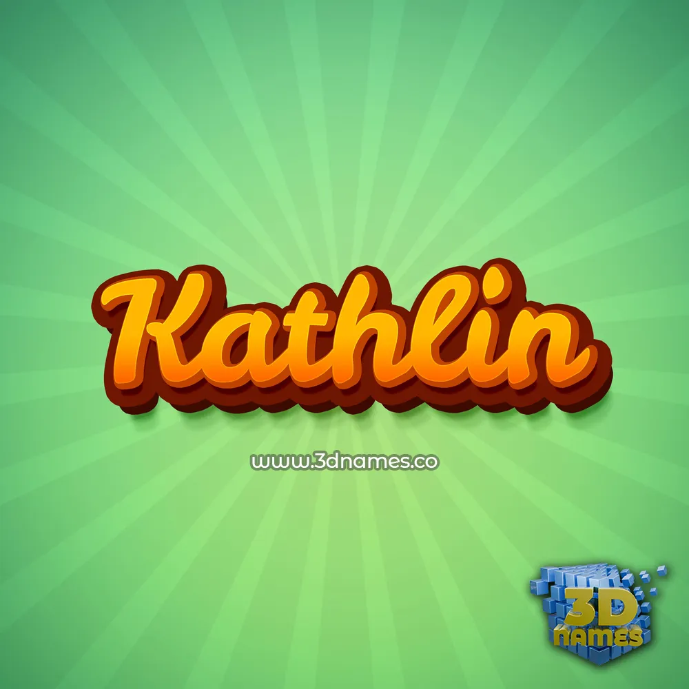 kathlin in Green Rays style - 3D name wallpaper