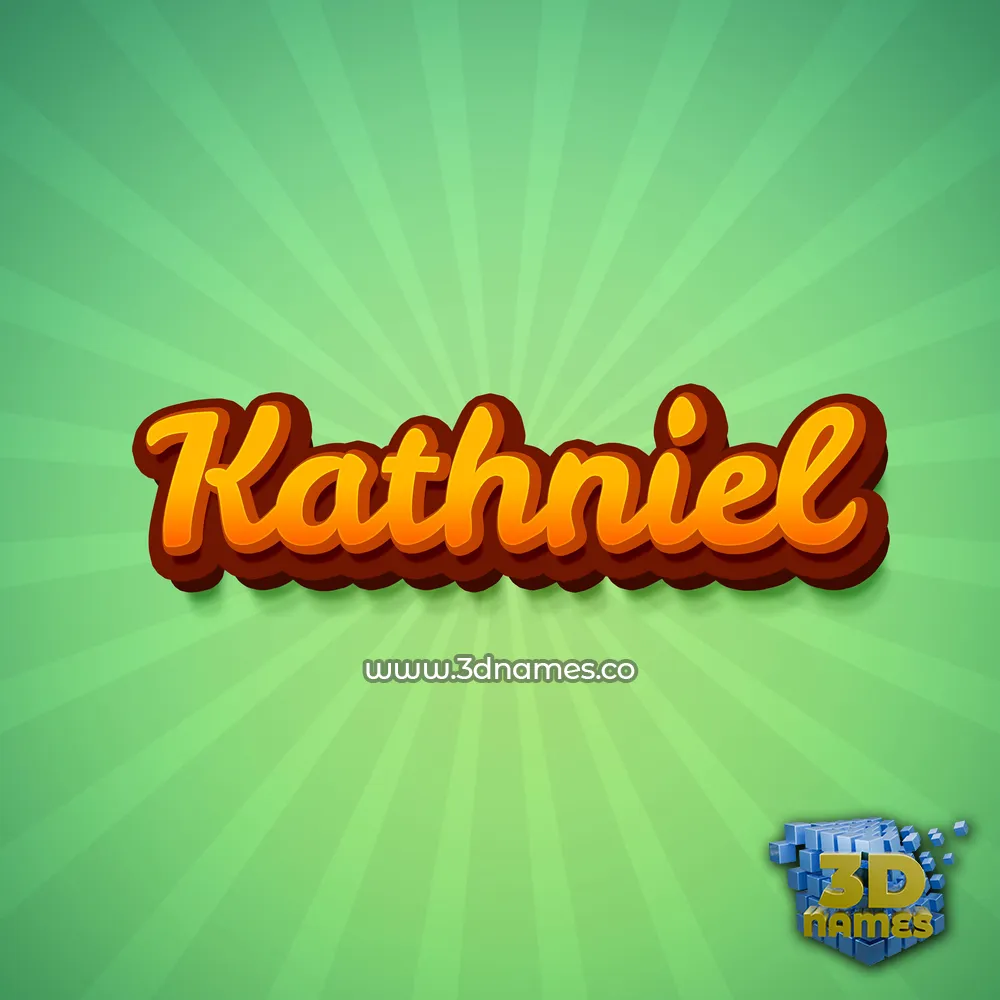 kathniel in Green Rays style - 3D name wallpaper