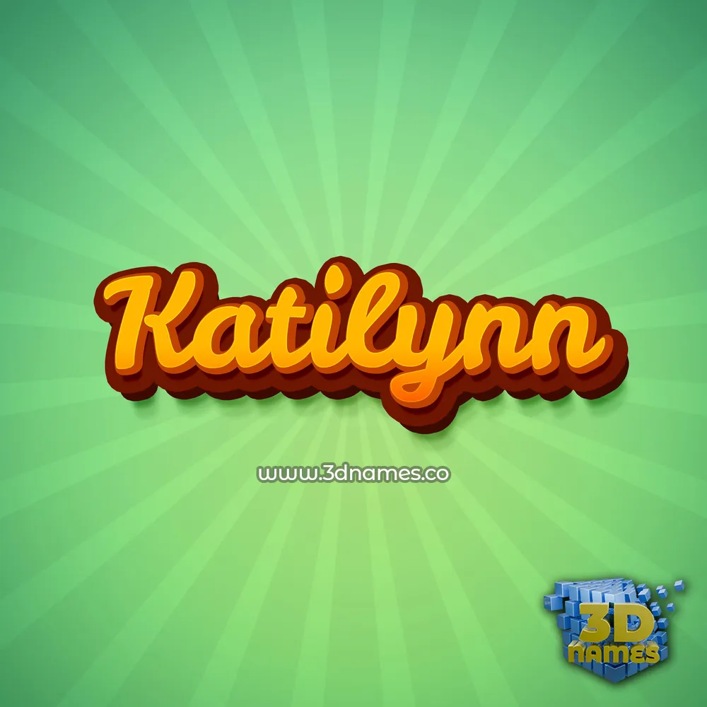 katilynn in Green Rays style - 3D name wallpaper
