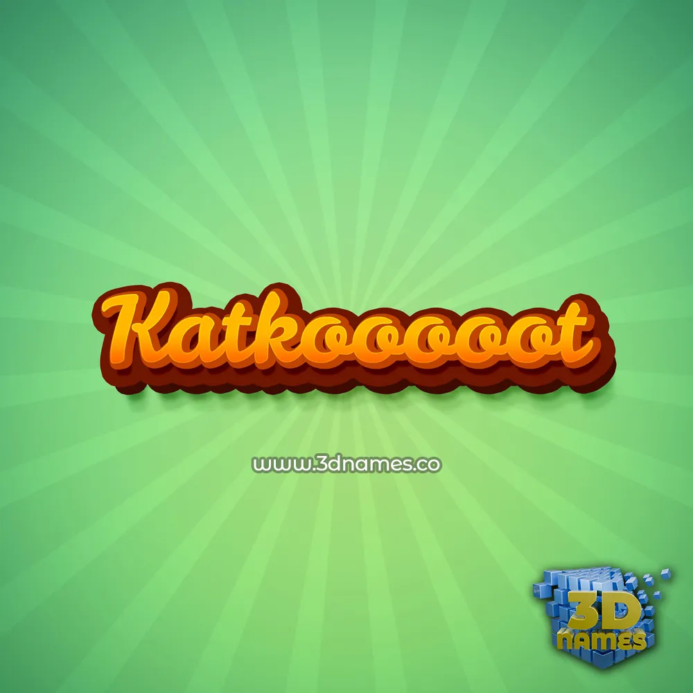 katkooooot in Green Rays style - 3D name wallpaper
