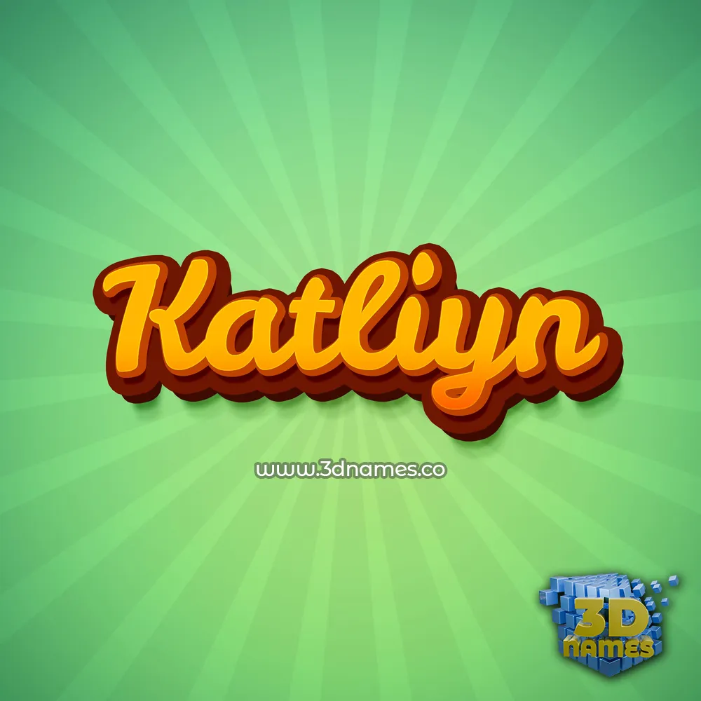 katliyn in Green Rays style - 3D name wallpaper